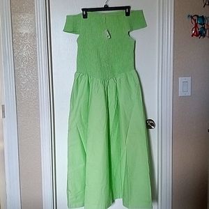 Free People XL Mint green dress with cap sleeves